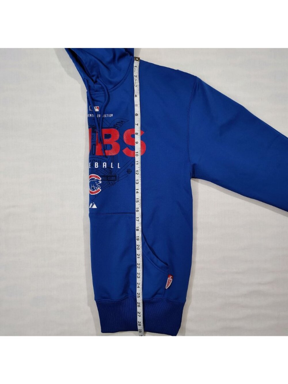 Chicago Cubs MLB Hoodie Sweatshirt Size M Majestic Therma Base Authentic Blue - Picture 10 of 14